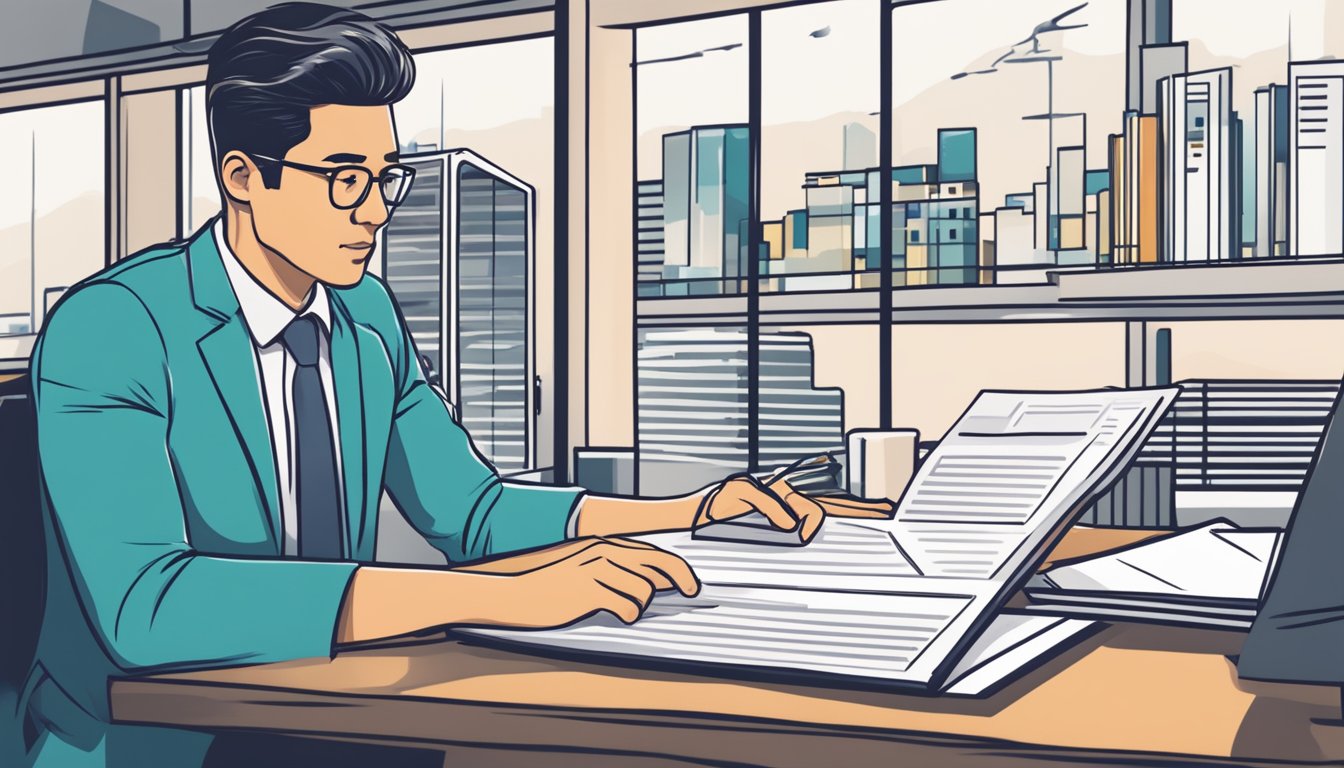 A business owner reviewing eligibility criteria for a SME working capital loan in Singapore