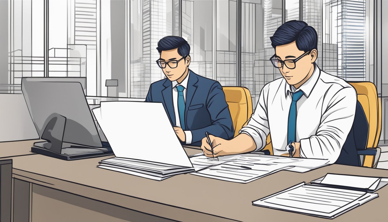 A business owner fills out forms, submits documents, and receives approval for a SME working capital loan from DBS in Singapore