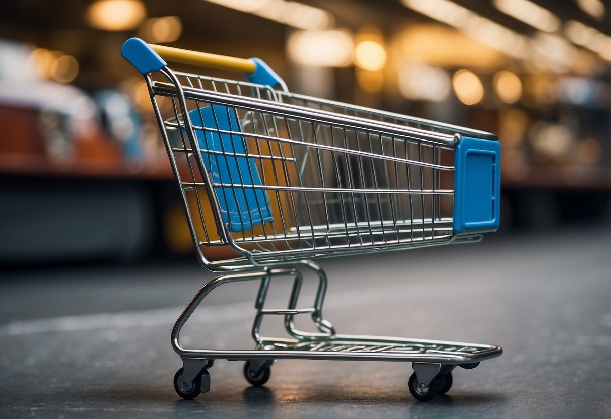 A shopping cart with AI calling agents reaching out to potential customers, reducing abandoned carts