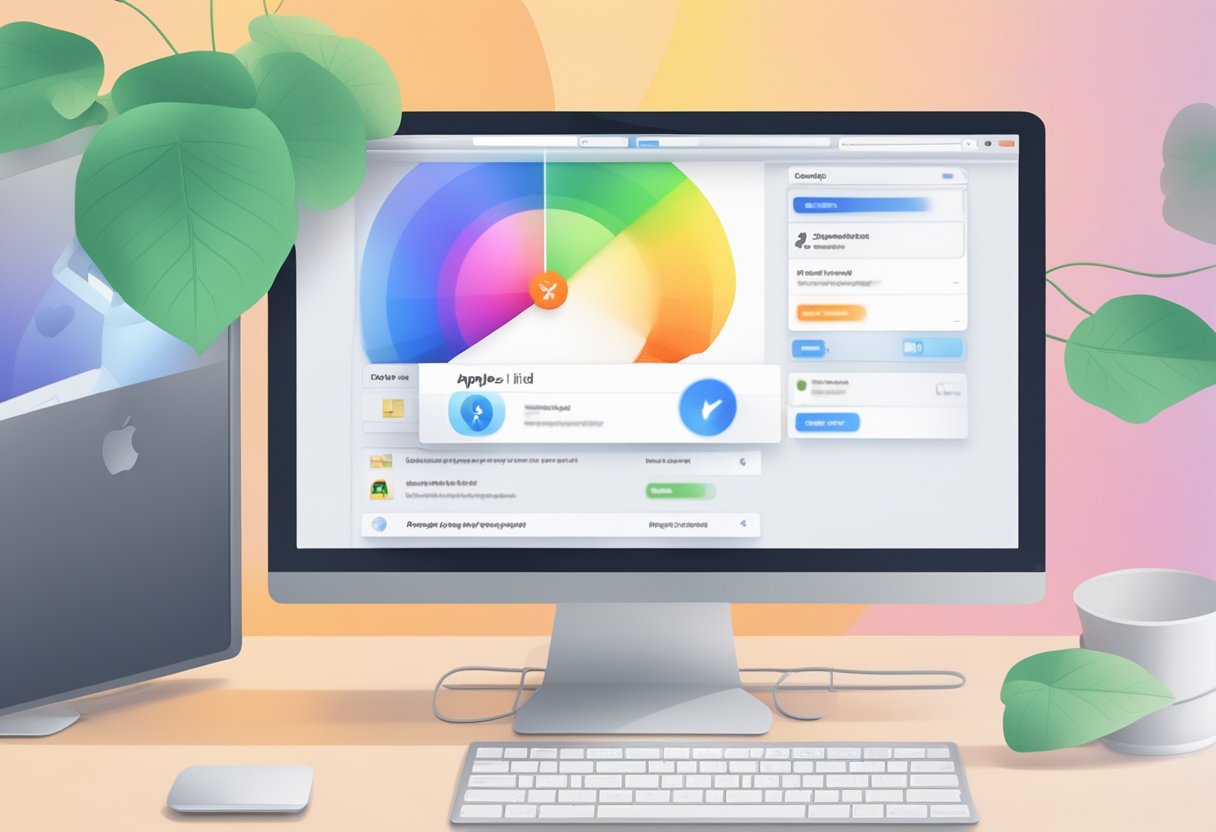 A computer screen displaying the "Deactivate Apple ID" option with a cursor hovering over the button