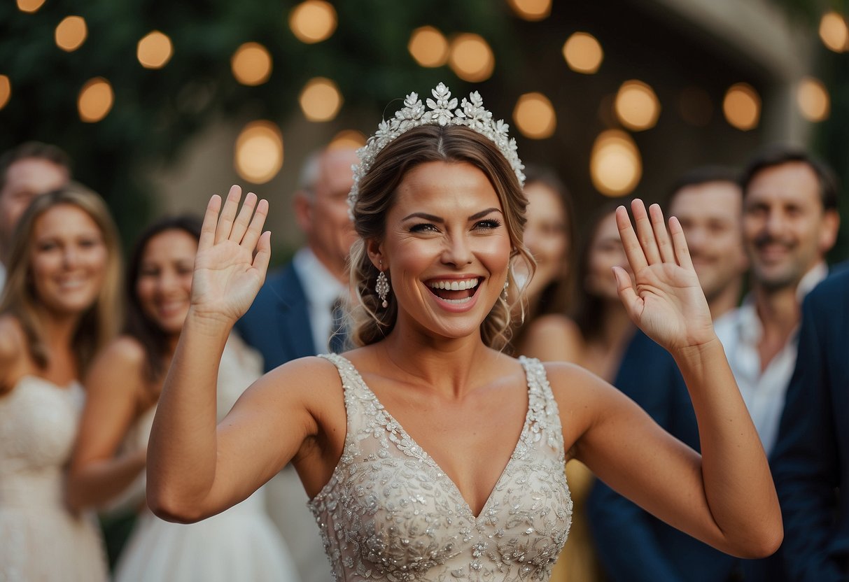 A beaming smile and enthusiastic gestures convey your excitement for her wedding speech ideas for sister