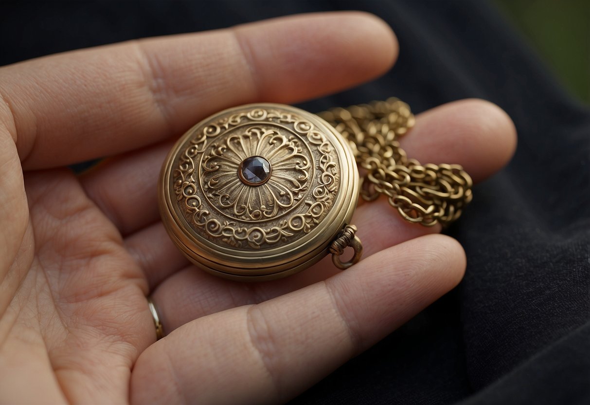 A close friend holds a vintage locket, borrowed for her wedding. Ideas swirl around her, capturing the charm and sentiment of the special day