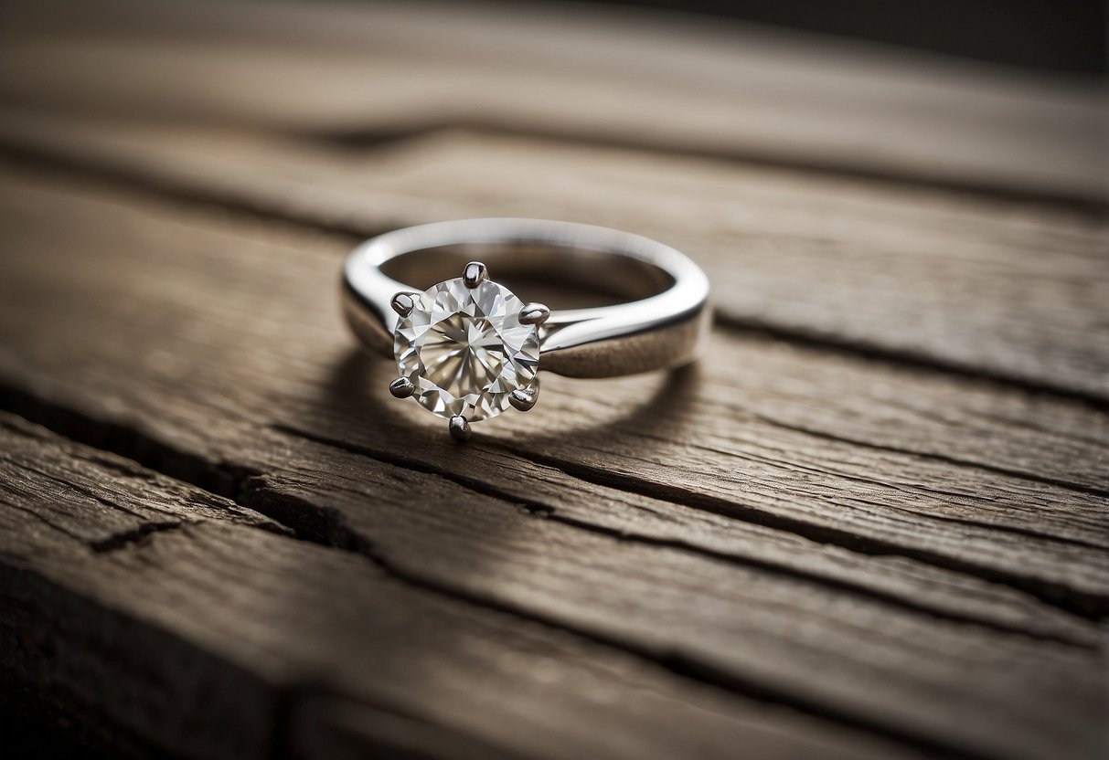 The engagement ring lay abandoned on a table, a symbol of realization and incompatibility