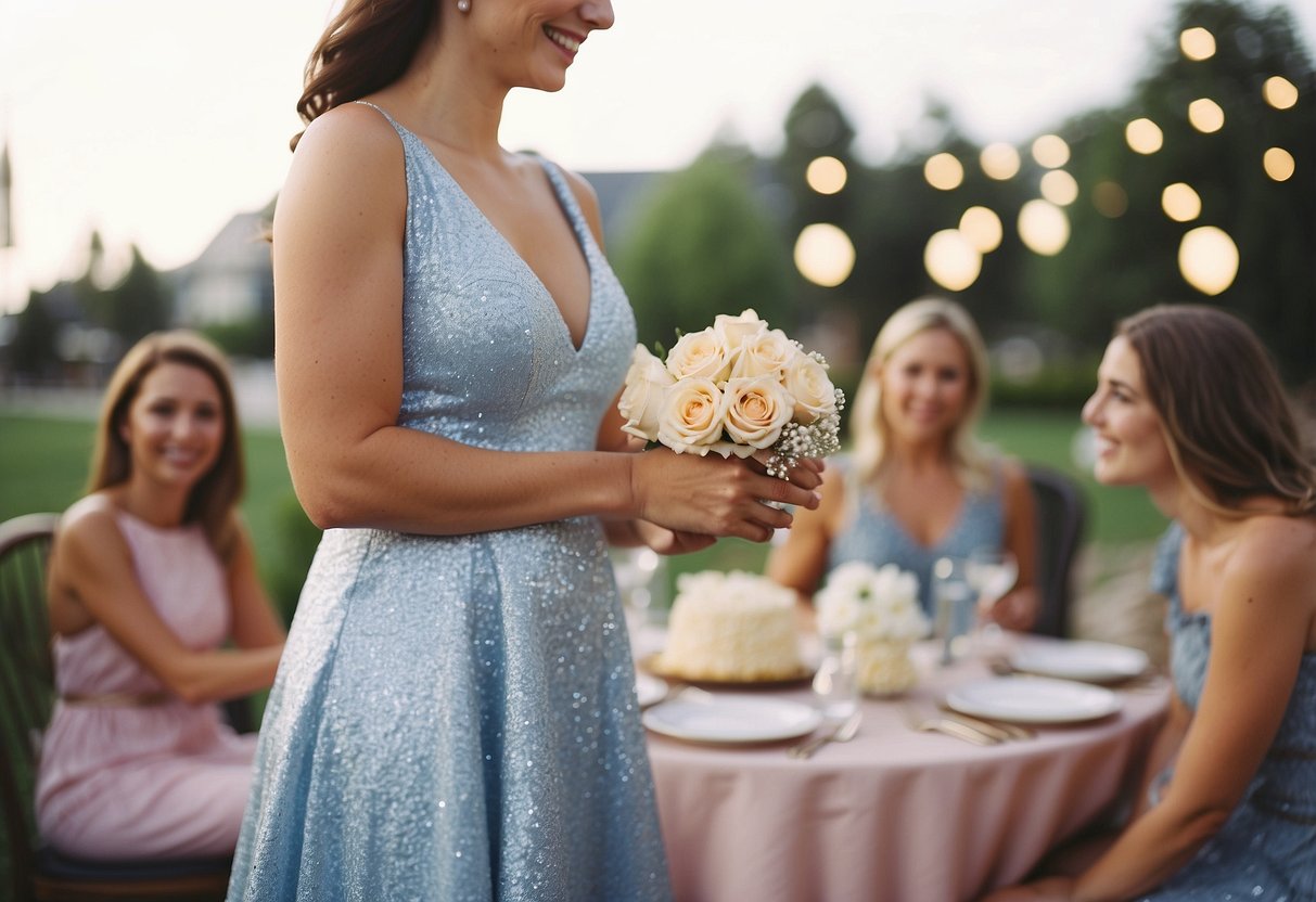 The maid of honor pays for the bridal shower, bachelorette party, and her own dress and accessories