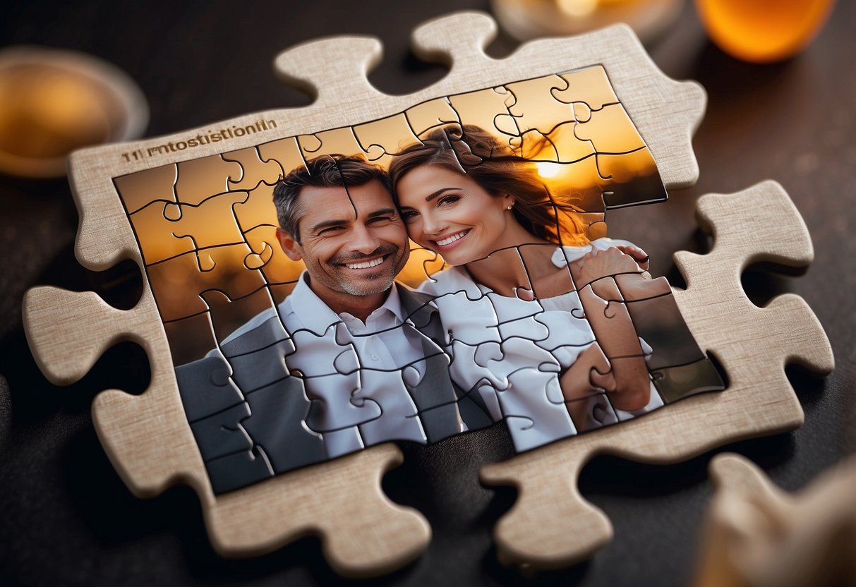 A customized puzzle featuring a special photo, symbolizing 17th wedding anniversary