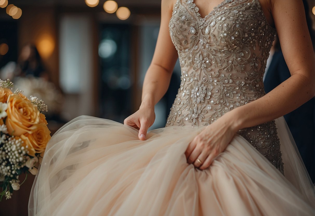 The mother of the bride selects her dress color first