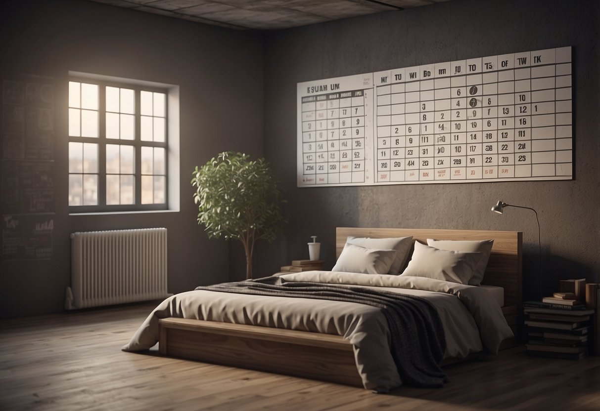 A barren bed, untouched for years. A calendar on the wall, with the year 8 circled. A sense of distance and disconnect