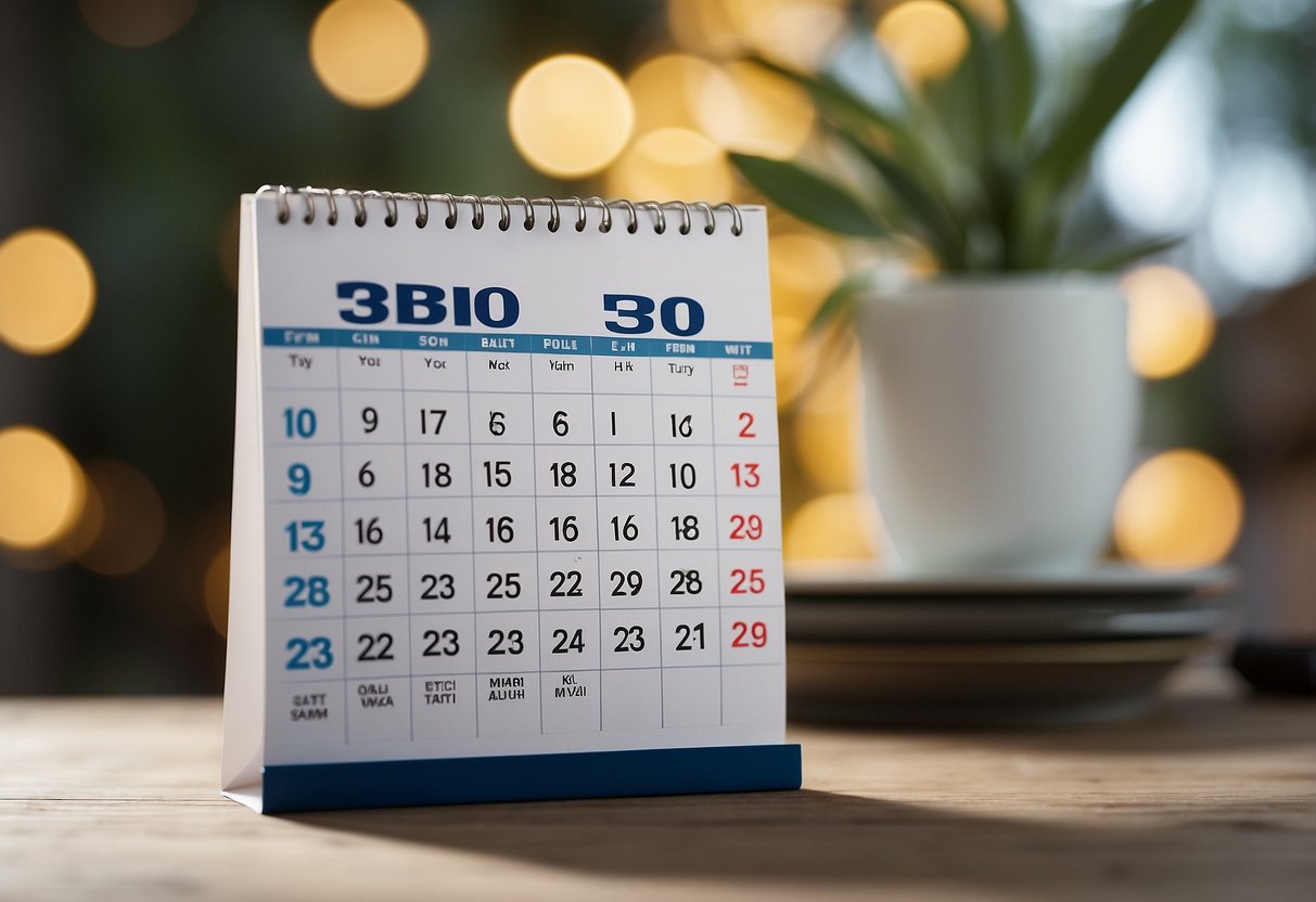 A calendar showing the number "30" with a focus on health-related articles and statistics