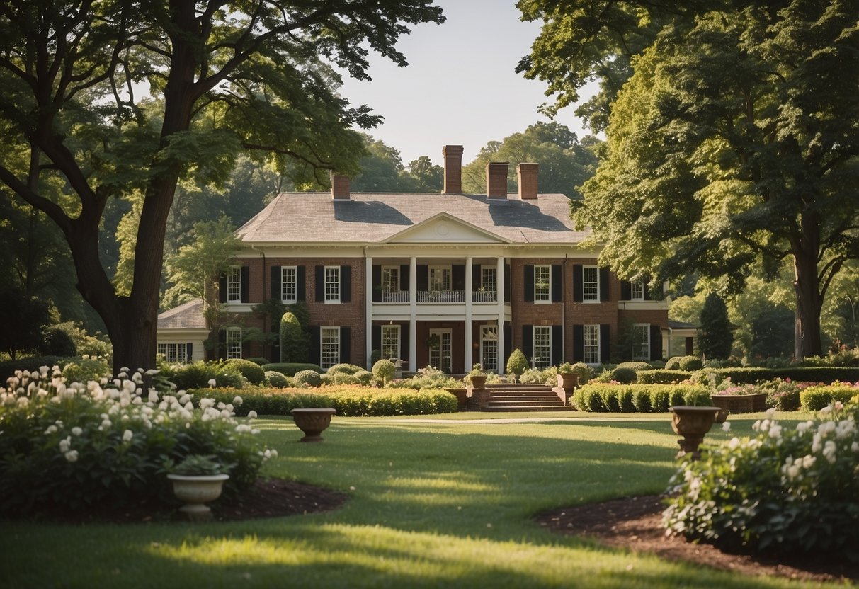 Warrenwood Manor, a picturesque venue for weddings in Kentucky with lush gardens, elegant architecture, and charming outdoor spaces