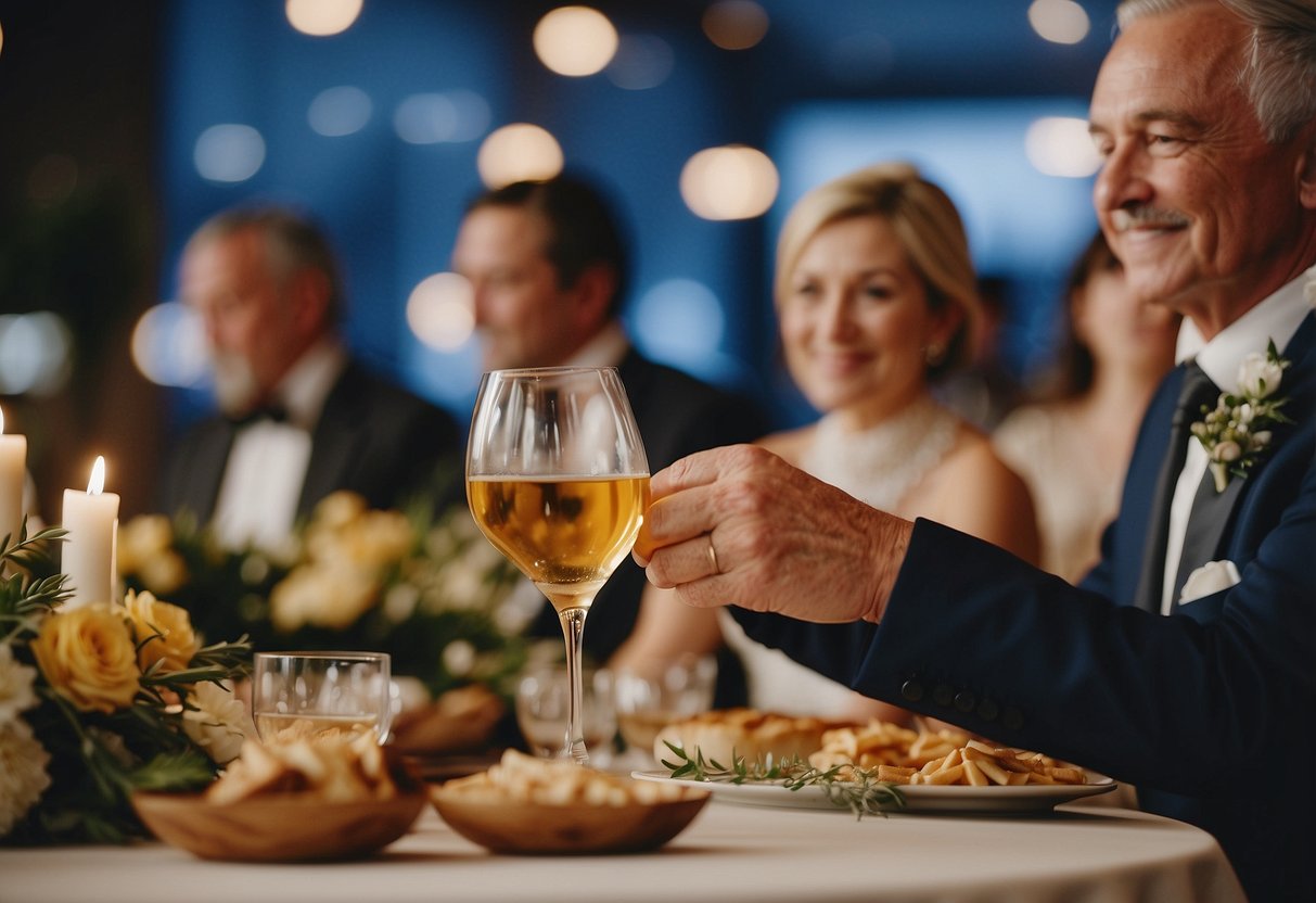 The groom's parents cover the cost of alcohol at the reception