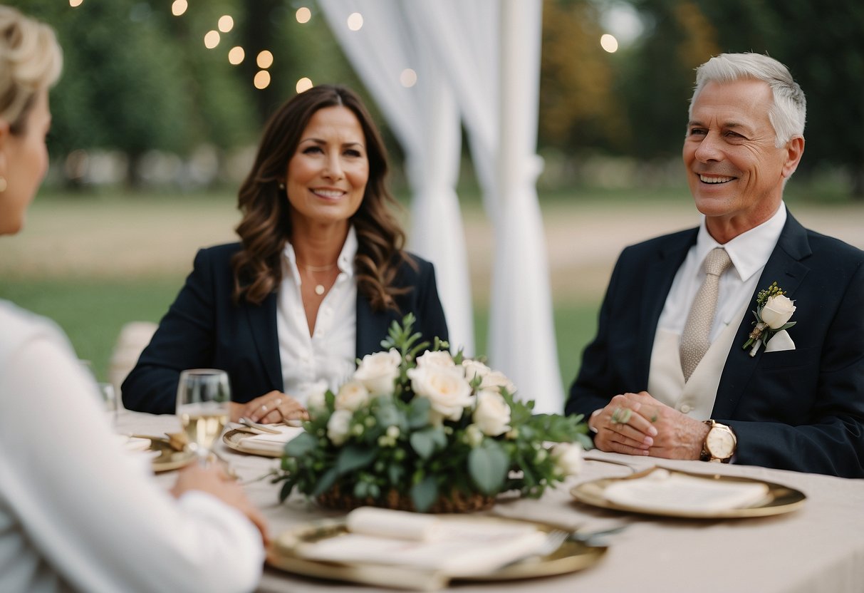 The groom's parents pay officiant fees