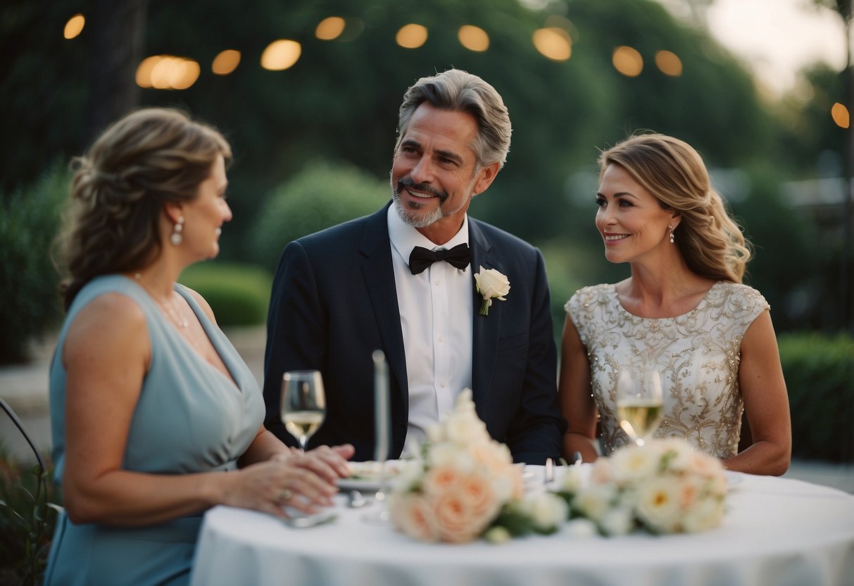 Divorced parents discuss wedding etiquette