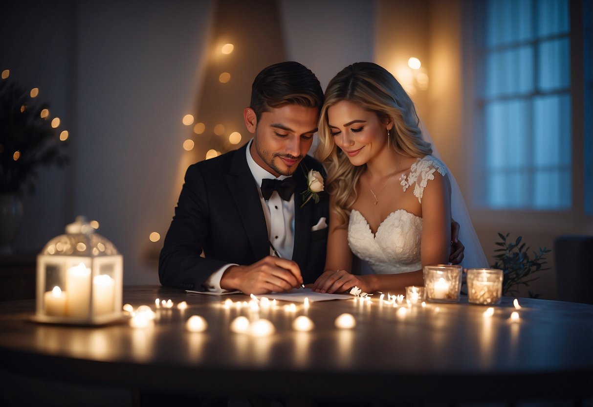 Newlyweds write love letters on their wedding night