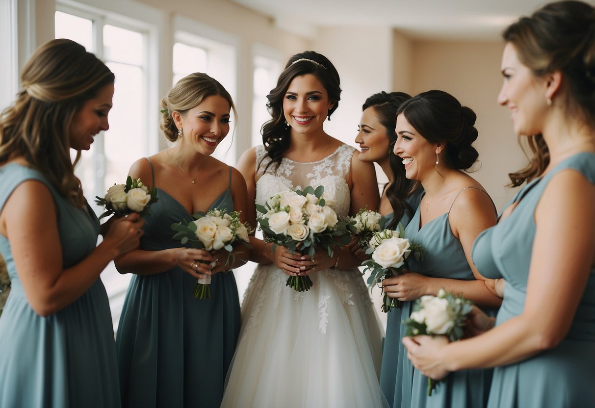 Bridesmaids and maid of honor organize wedding details