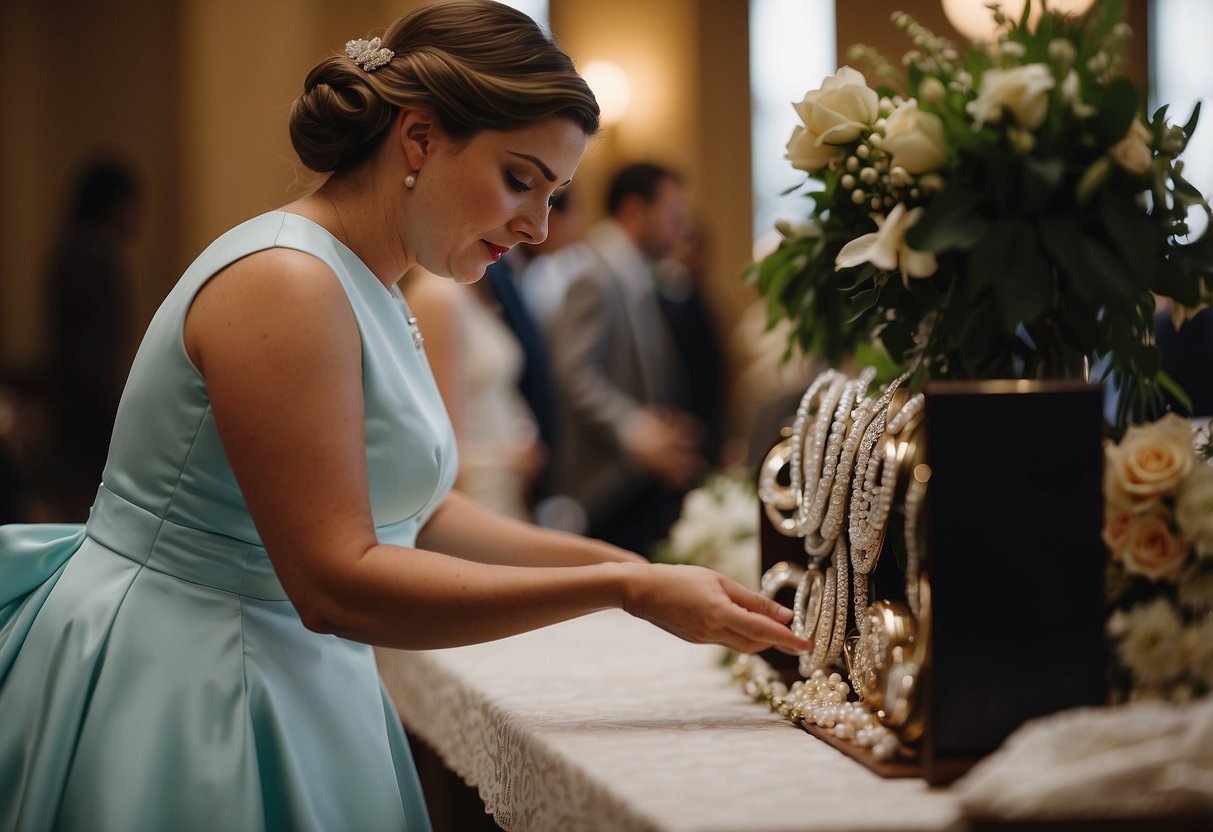 The maid of honor frantically searches for the missing wedding rings moments before the ceremony begins