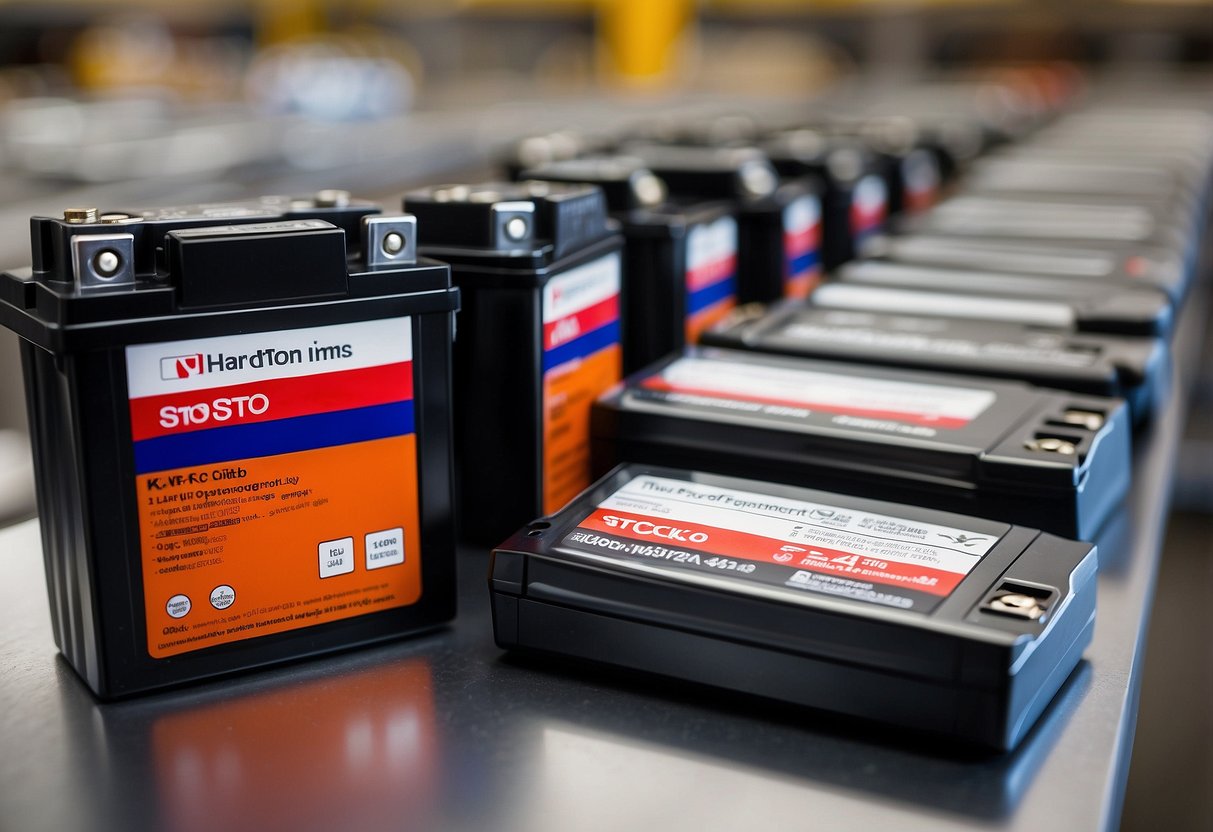 A Costco car battery with warranty information displayed prominently on the packaging, alongside a clear expiration date and terms of coverage