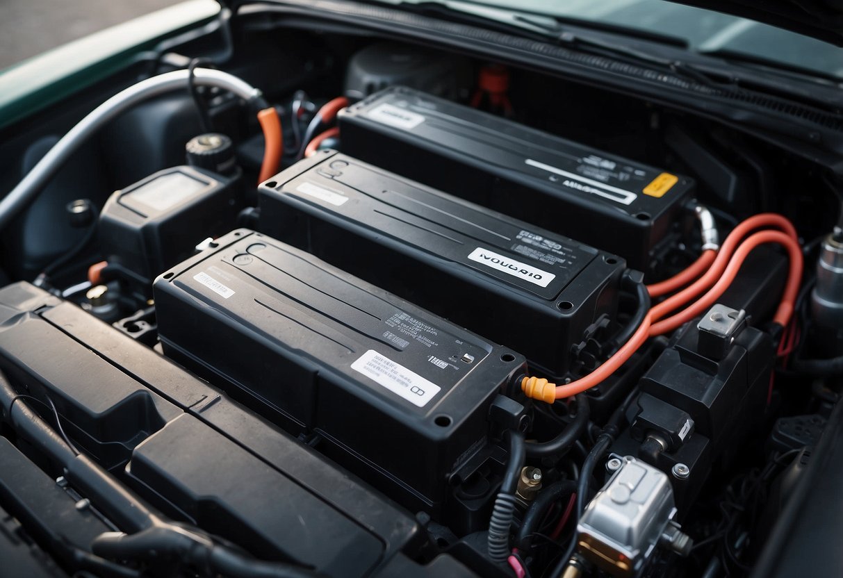 A car battery sits in the engine compartment, connected to the vehicle's electrical system. It can suddenly lose power and die, leaving the car unable to start