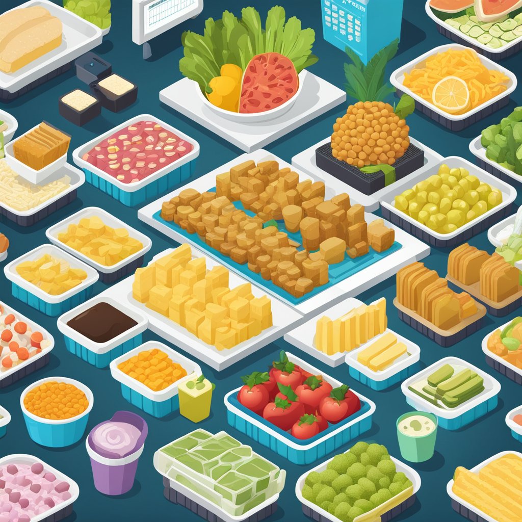 A table with various food items labeled with their pantothenic acid content, alongside a daily requirement chart