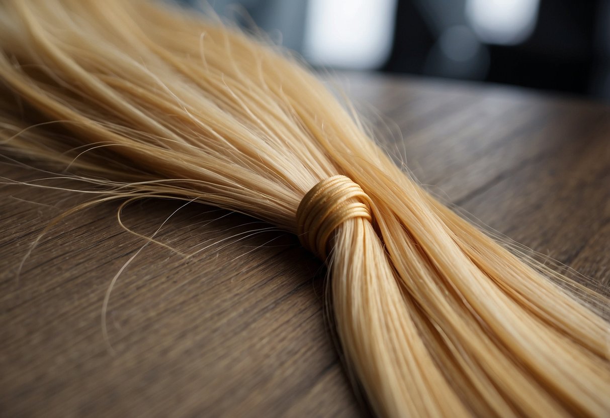 Blonde hair extensions turning yellow due to environmental factors and physical stress