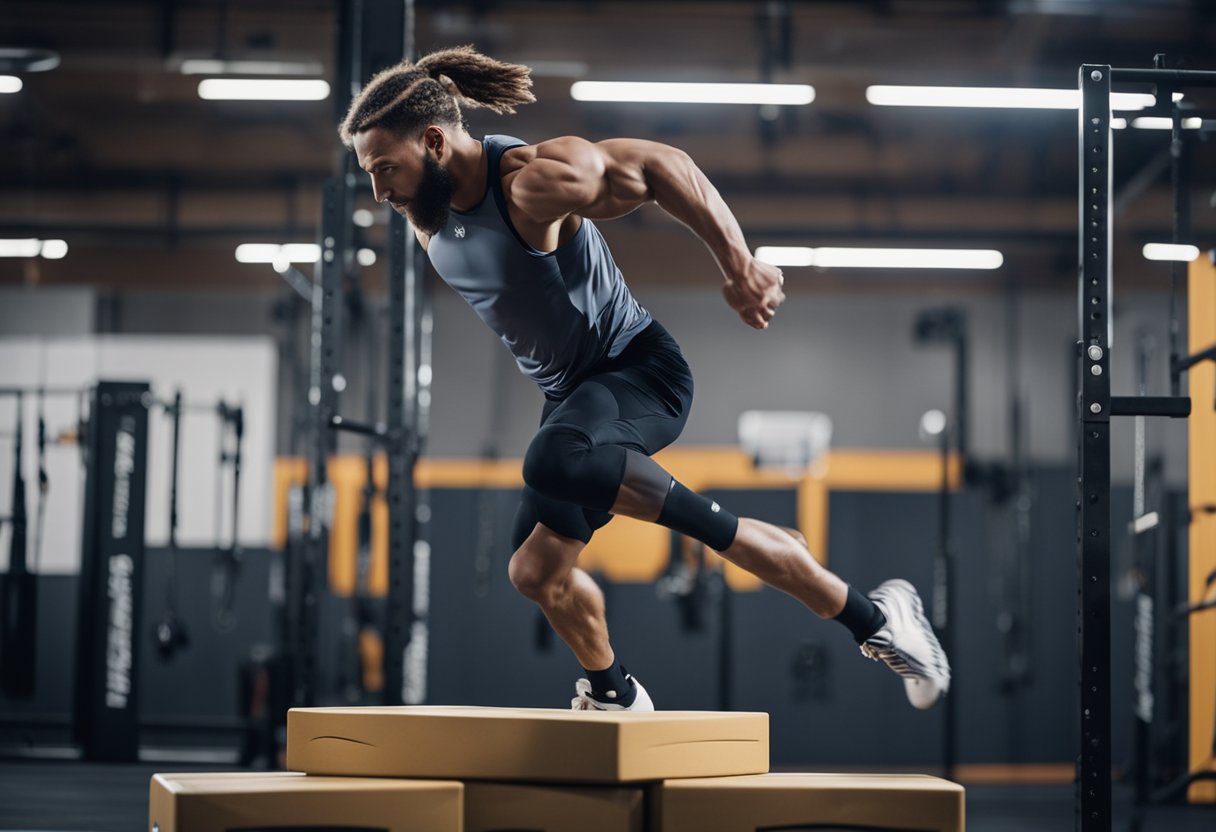 Athlete jumps onto plyo box, then quickly jumps back down. Repeat for desired reps. Use proper form to avoid injury