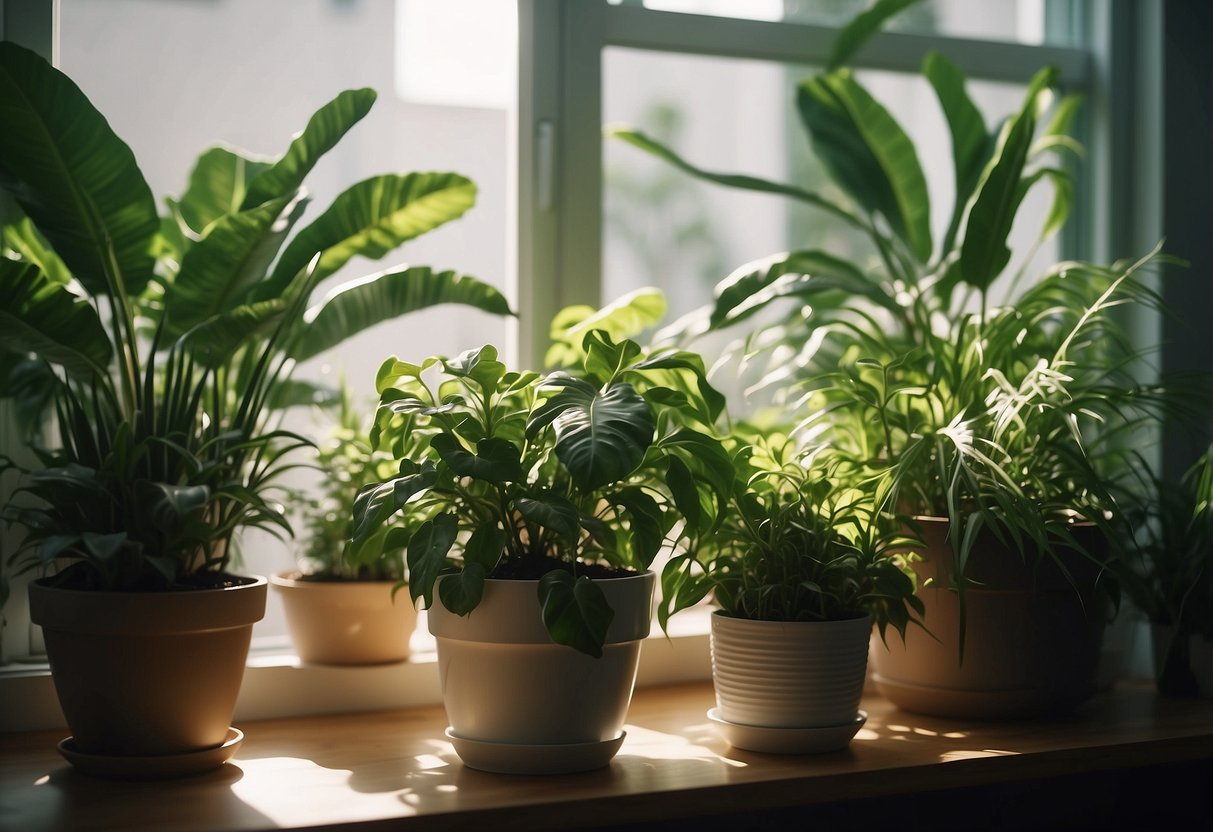 Lush greenery fills a sunlit room, with fragrant houseplants and aromatic indoor plants thriving in sustainable containers