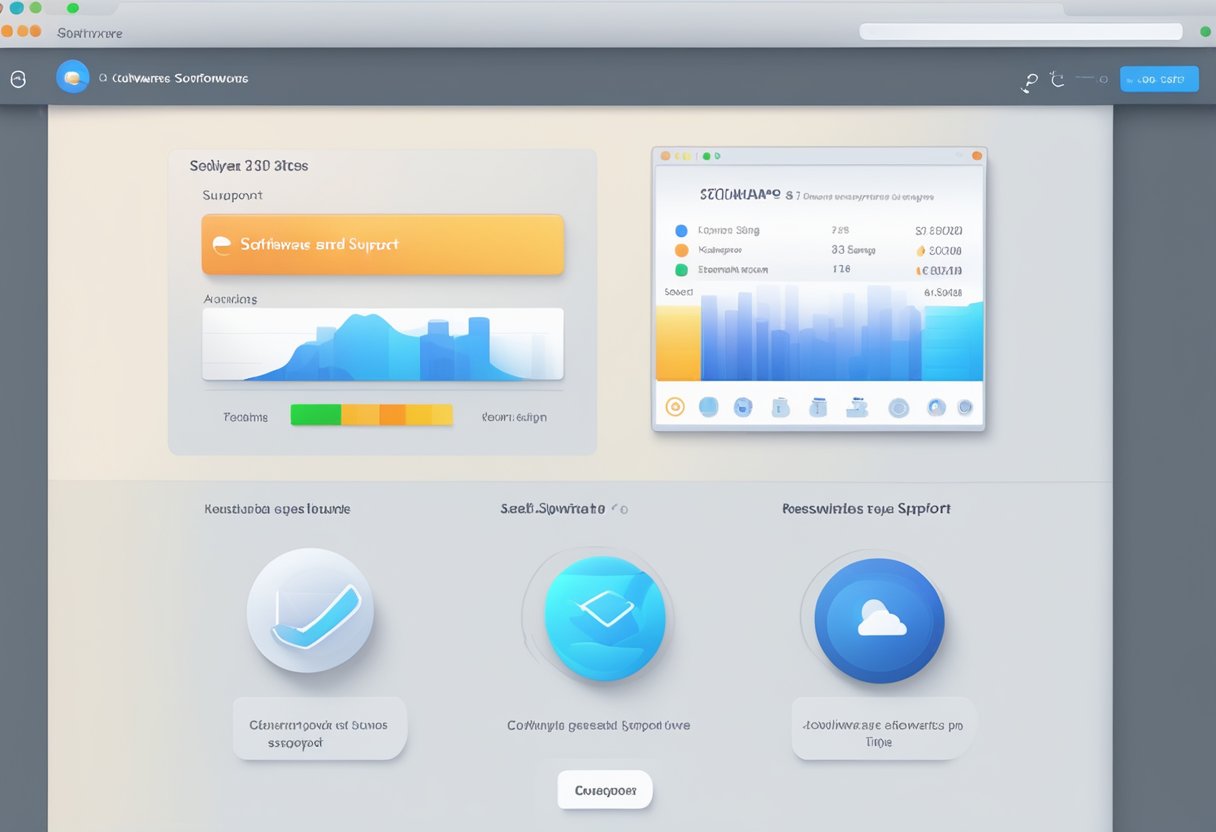 A computer screen showing "Software Updates and Support 3utools" with a progress bar and a download icon