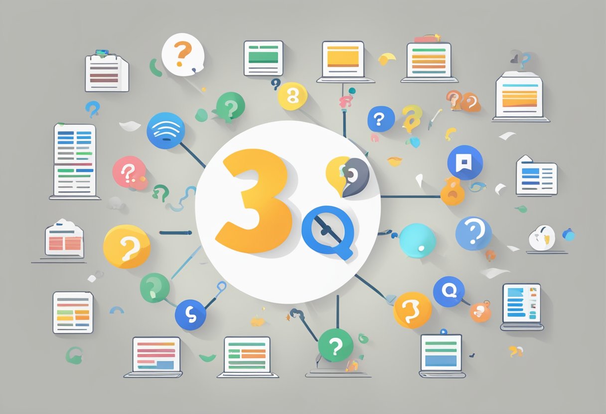 The 3uTools logo surrounded by various question marks, with a list of common FAQs in the background