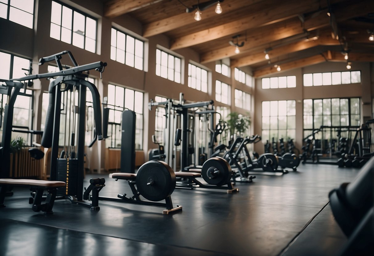 A gym with various equipment arranged for functional movement training. Bright lighting and open space create an inviting atmosphere