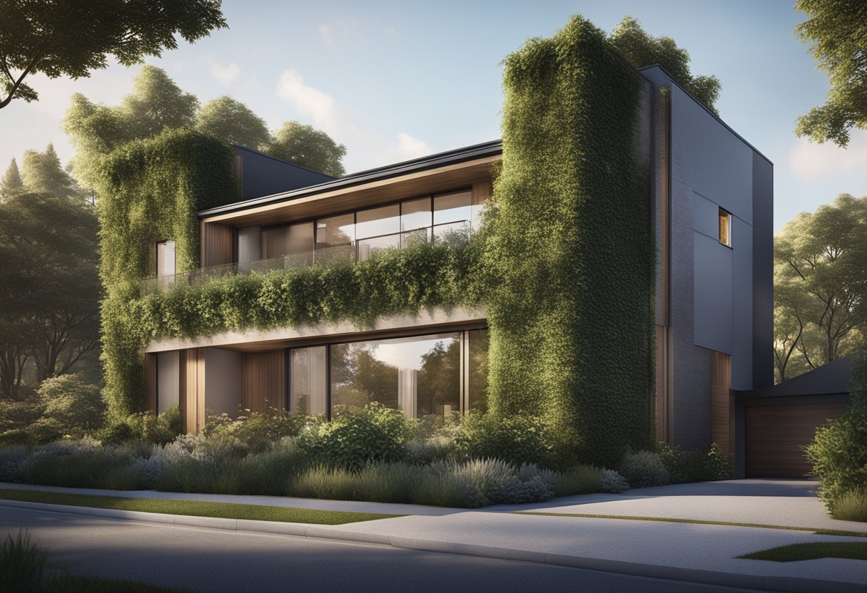 A single-family home stands alone, surrounded by greenery. A townhouse is nestled among a row of connected units, sharing a common wall