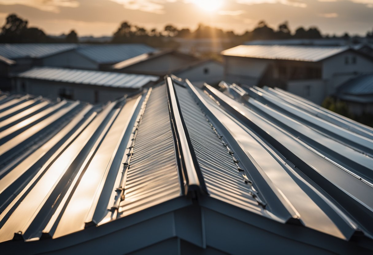 Metal roofs gleam in the sunlight, showcasing their durability and longevity. However, they can be noisy during heavy rainstorms, a drawback to consider