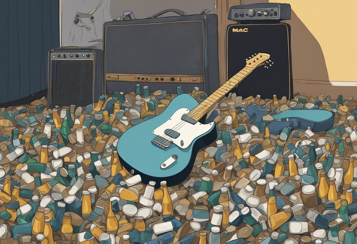 Mac DeMarco's guitar lay abandoned on stage, surrounded by empty beer bottles and discarded cigarette butts. The crowd dispersed, leaving behind a lingering sense of chaos and melancholy