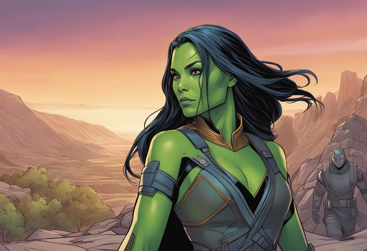 Gamora's disappearance in Endgame: She vanishes after a battle, leaving the other characters searching for her