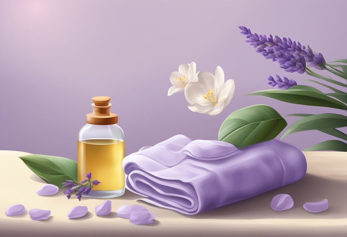 A massage table with crumpled sheets, a bottle of massage oil, and a faint scent of lavender in the air