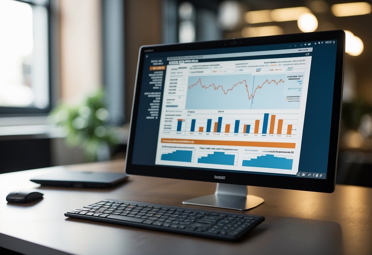 The INSEE BT09 and public markets FAQ index is displayed on a computer screen, with a stack of documents and a pen nearby