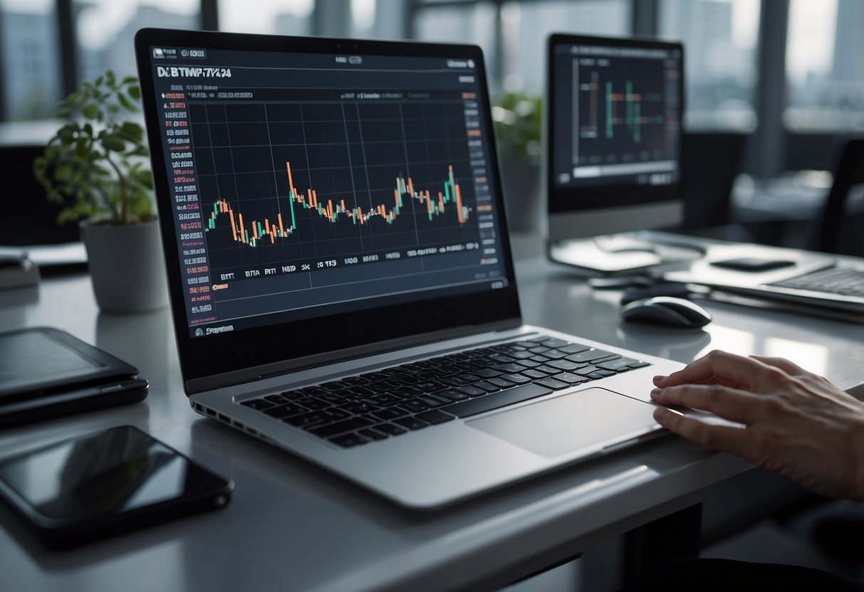 The Index INSEE BT11 is displayed on a computer screen with charts and graphs showing market trends and public procurement data