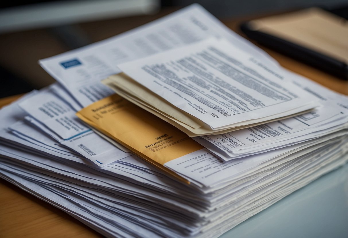 A stack of public procurement documents with INSEE BT27 index, surrounded by various public market components