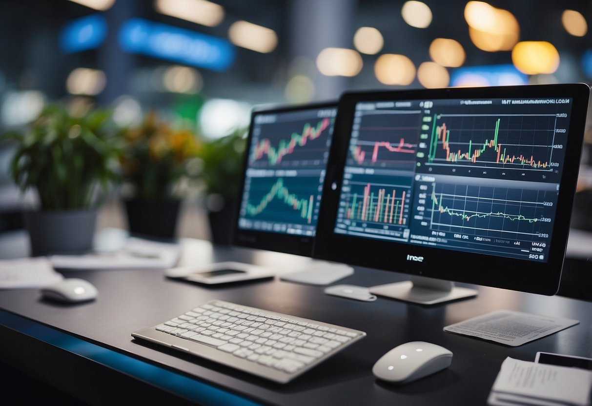 The INSEE BT30 index affects public procurement management. Illustrate a market scene with index data and procurement activities