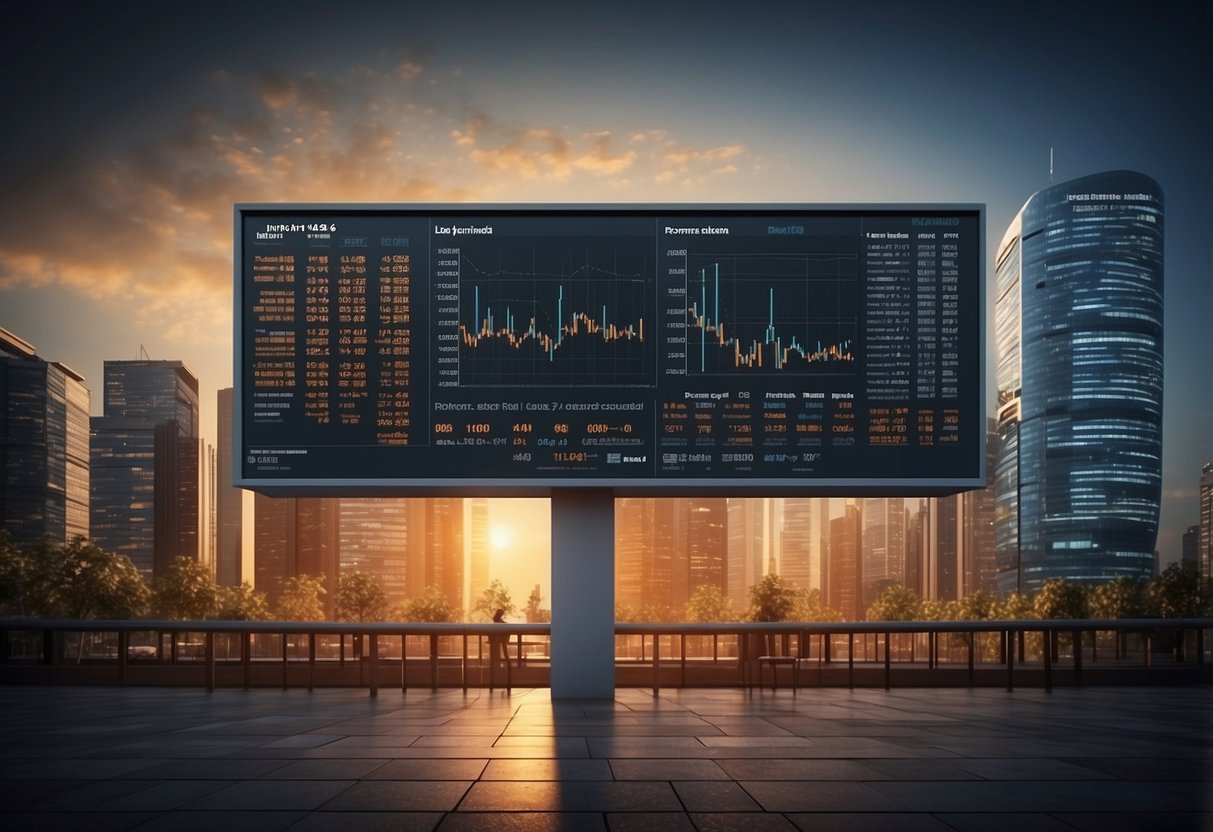 The INSEE BT46 Index & public markets concept illustrated with graphs and charts