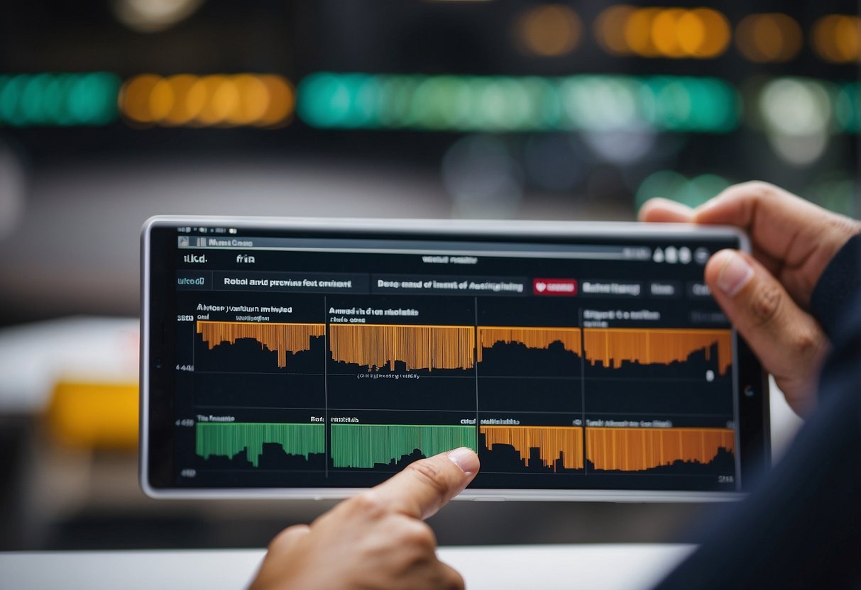 A person reading and analyzing INSEE ING index data for public markets