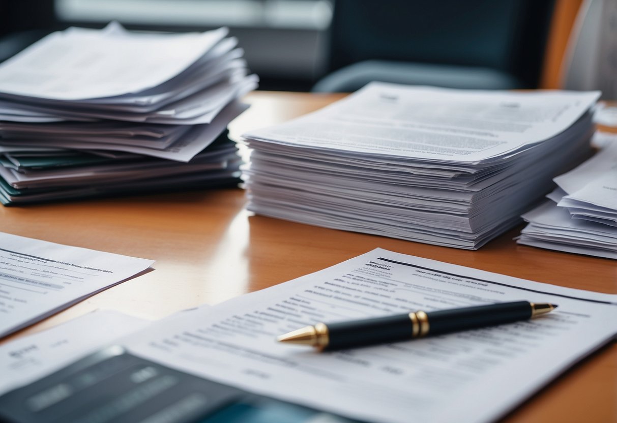 A stack of market index reports from INSEE and ING lay on a desk, surrounded by public procurement documents