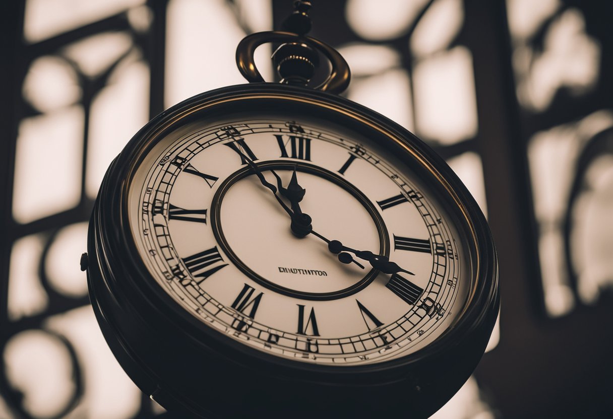 The scene depicts a clock being adjusted for daylight saving time in Oslo, Norway on March 31, 2024