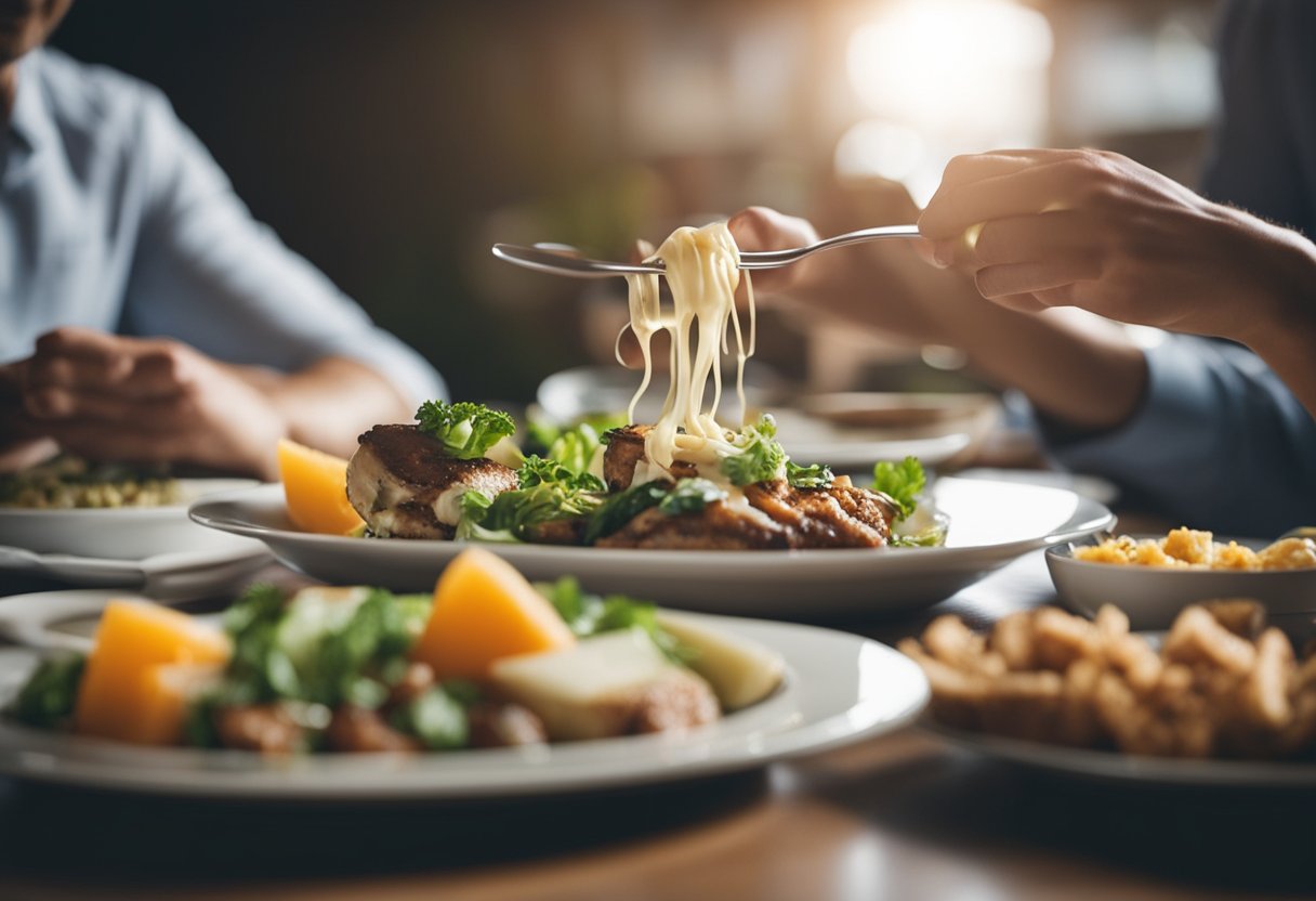 A person enjoying a keto-friendly meal while experiencing relief from acid reflux symptoms