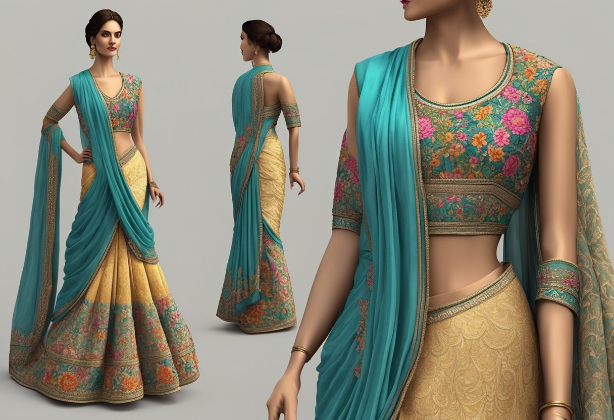 Designs of dresses fashion from saree