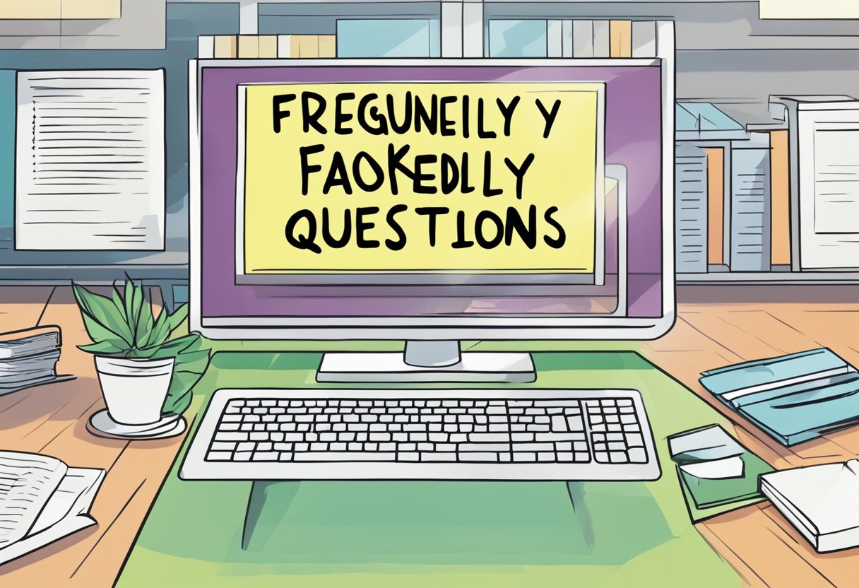 A computer screen displaying the words "Frequently Asked Questions module 10 conclusion et reflexion" with a thought bubble above it, symbolizing reflection