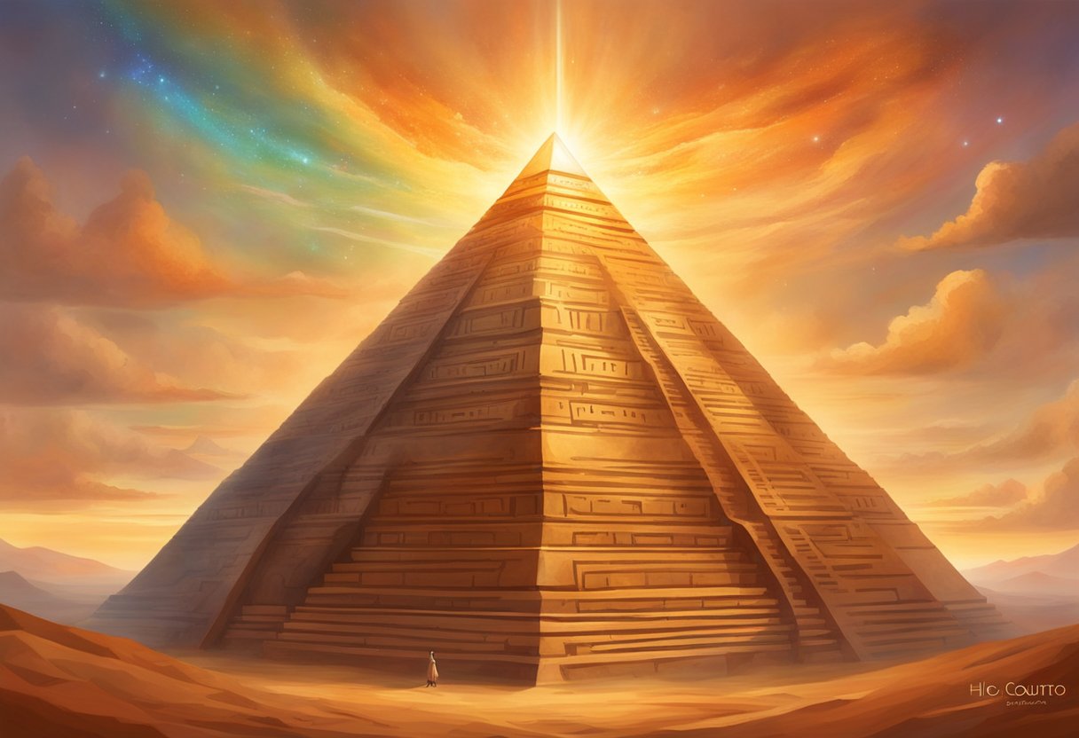 A pyramid with levels representing Maslow's hierarchy of needs, with the top level labeled "Fundamentos da Pirâmide de Maslow" by Helio Couto