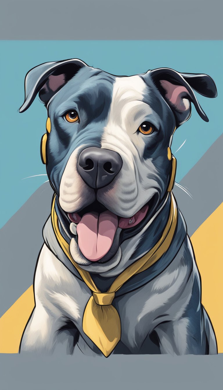 A Bully breed eagerly learns commands, showing intelligence