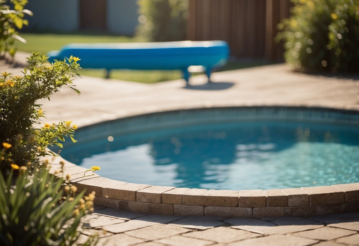 A backyard with level ground, access to water and electricity, and ample sunlight for an above-ground pool