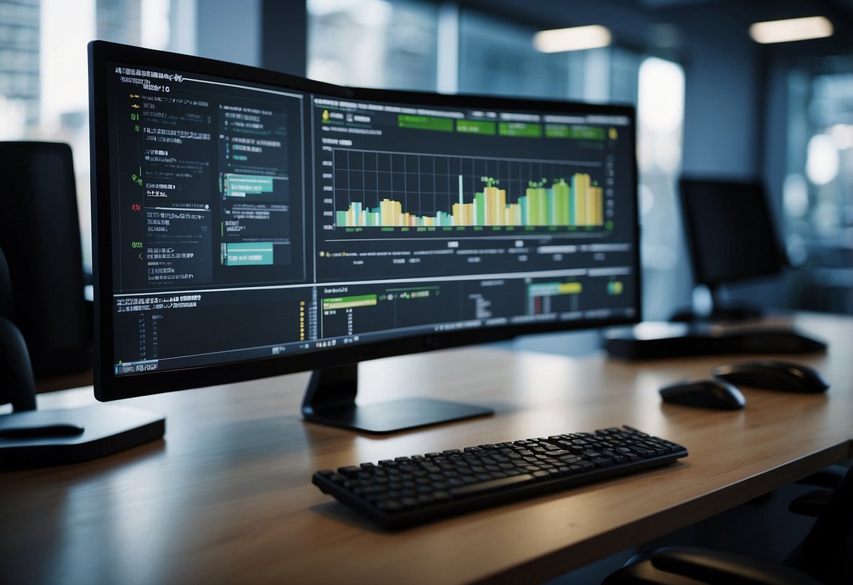 A computer screen displaying OCCENA performance analysis and reporting software for public procurement