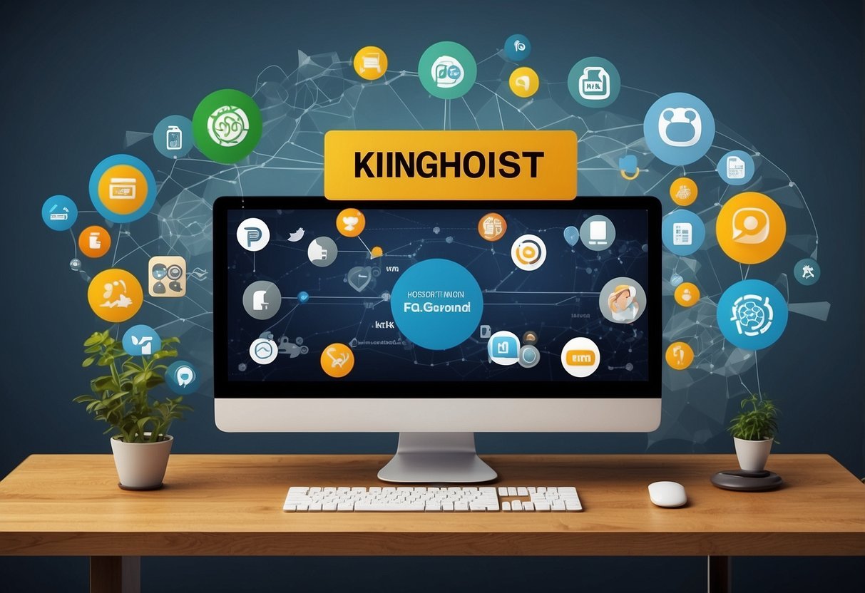 A banner displaying "KingHost: Excellent Customer Support 7 Best Hosting for Forums and Communities: (Hostinger, SiteGround, HostGator, Locaweb, KingHo)" with logos of the mentioned hosting companies