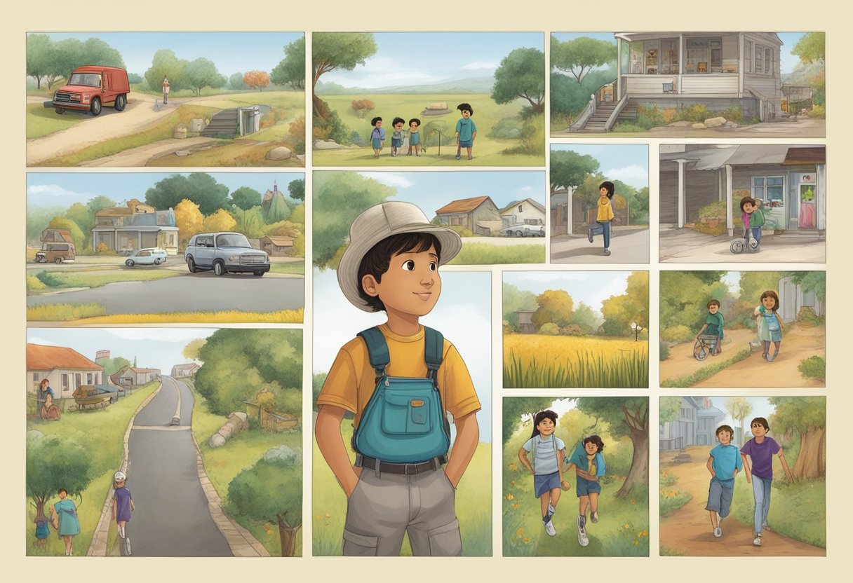 Adriel Alvarado's life unfolds through various stages, from childhood to adulthood, with significant events and milestones depicted in a chronological sequence